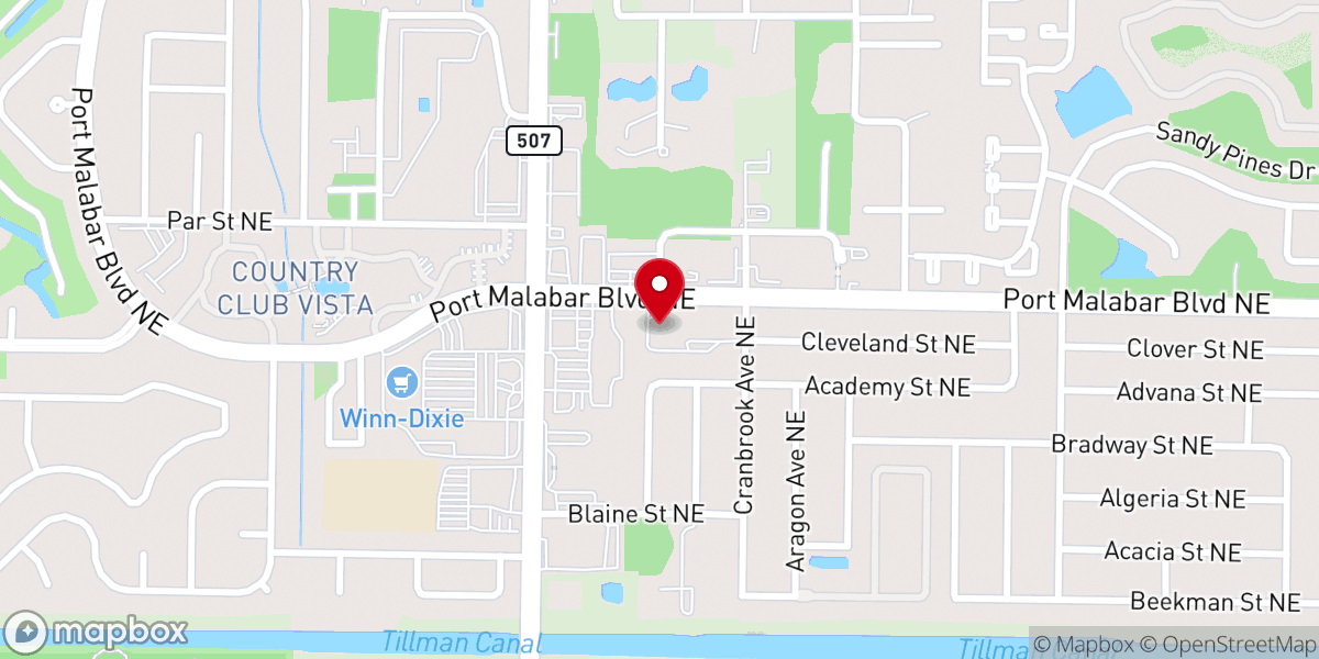 Map showing location of First Presbyterian Church