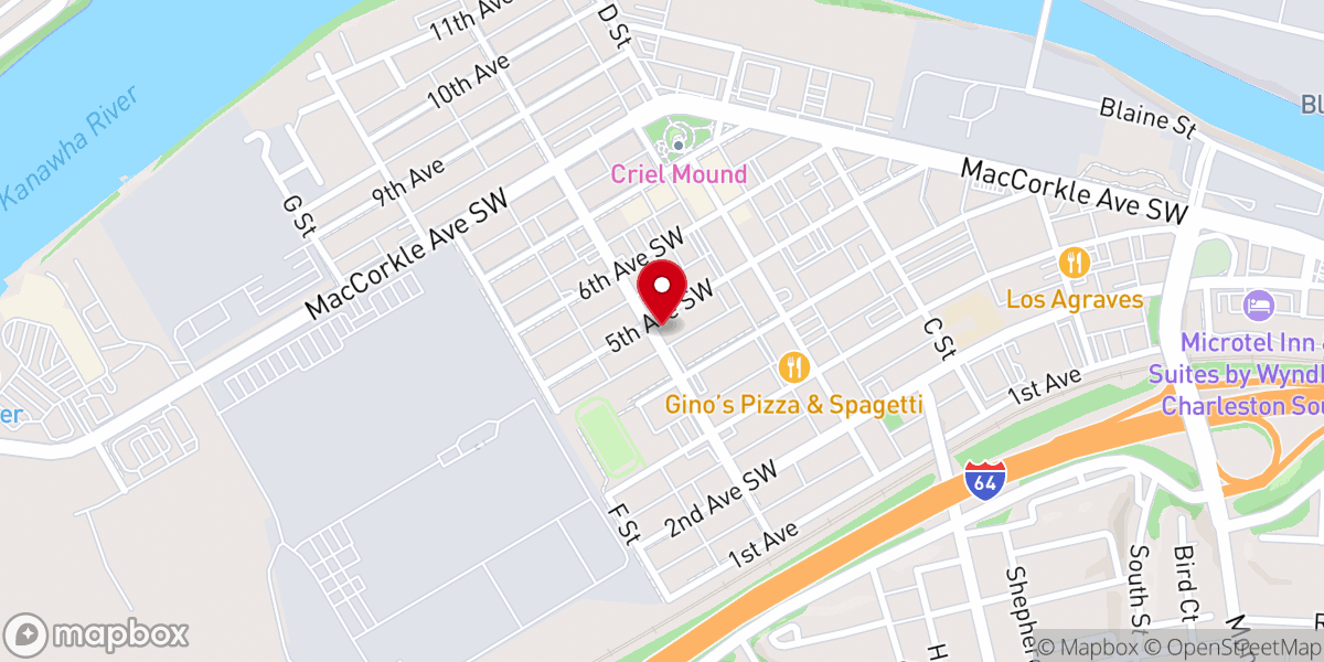 Map showing location of Fifth Avenue Church of God