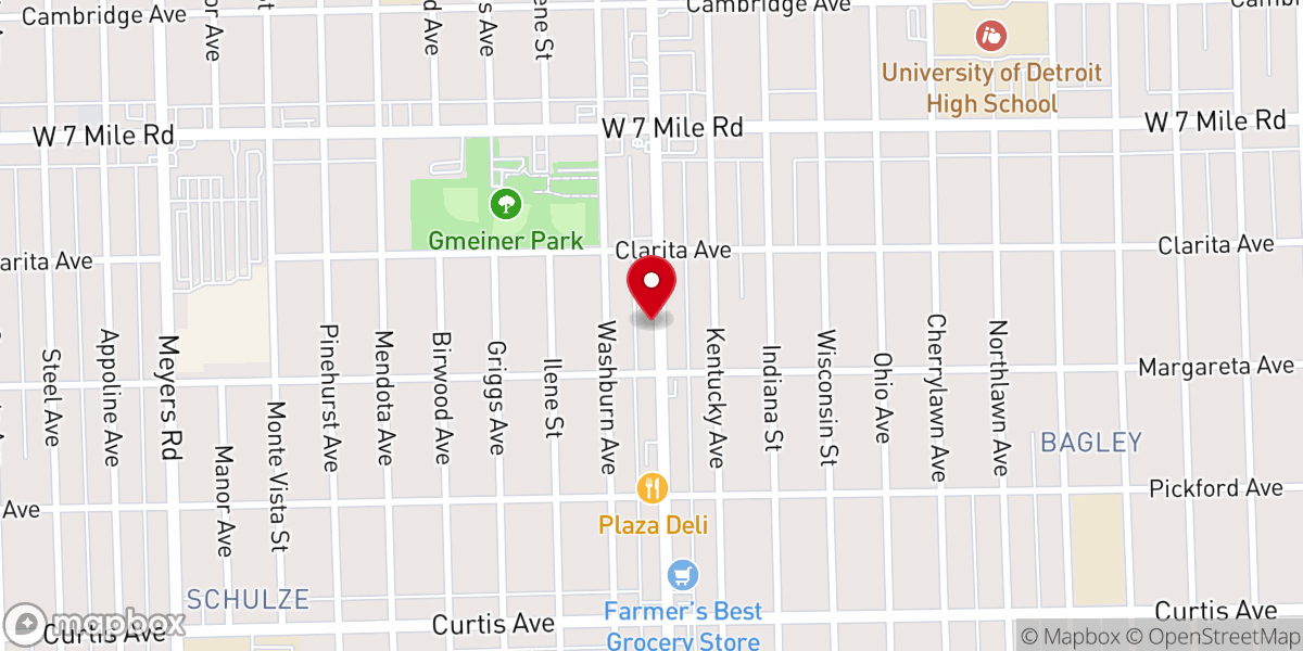 Map showing location of Redeemed Christian Fellowship Worship Center