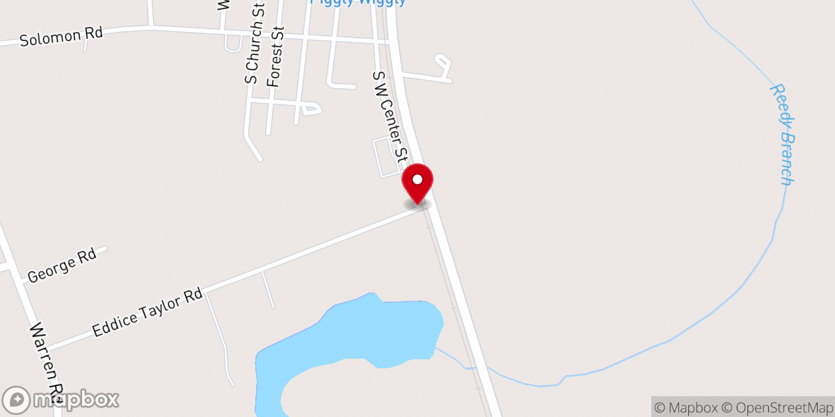 Map showing location of Hills Chapel Baptist Church
