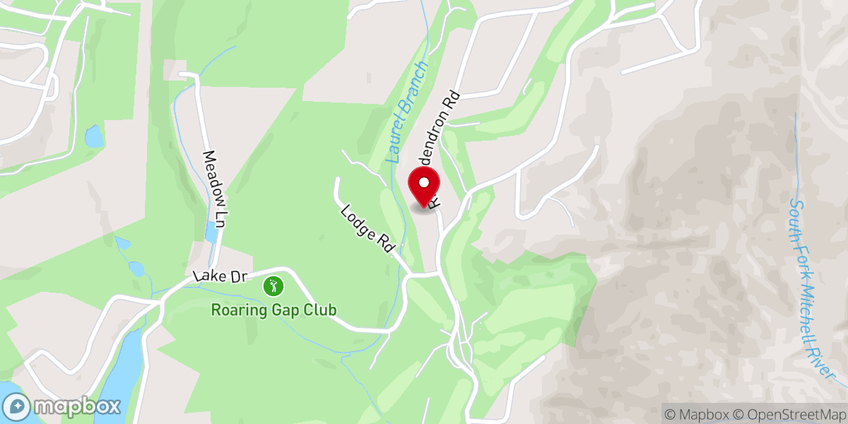 Map showing location of Roaring Gap Community Church