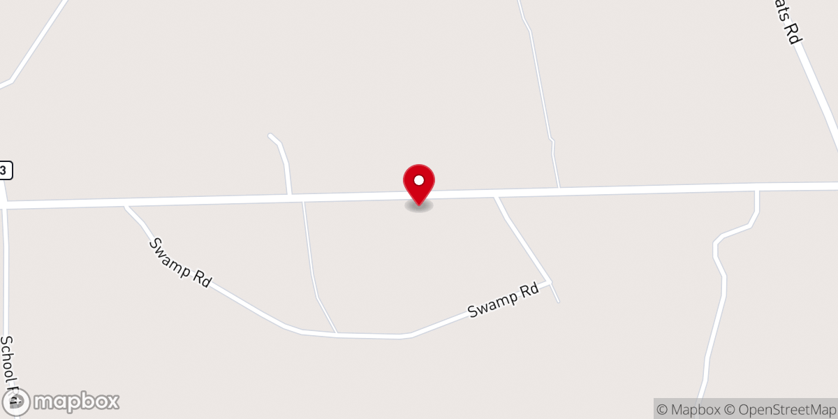 Map showing location of Laurel Swamp Union Church