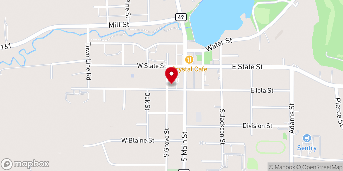 Map showing location of United Methodist Church