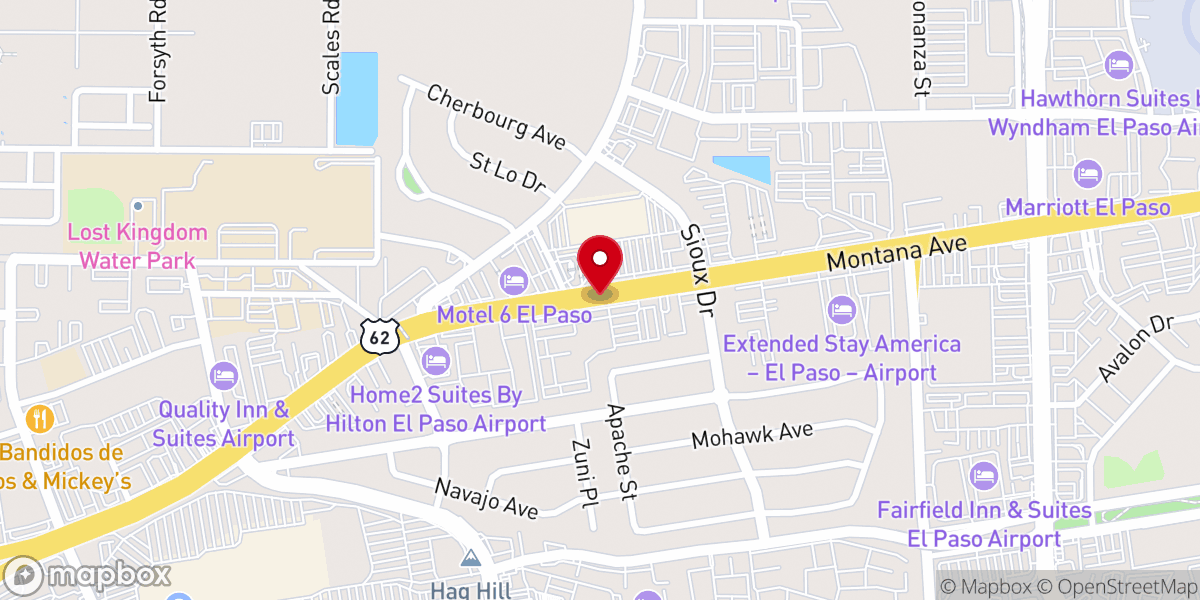 Map showing location of Bethel Bible Evangelical Free Church