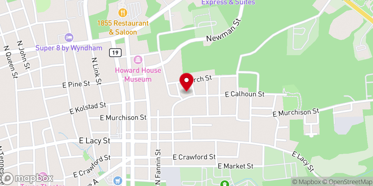 Map showing location of Mount Vernon African Methodist Episcopal Church
