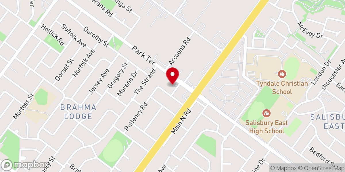 Map showing location of Salisbury Baptist Church