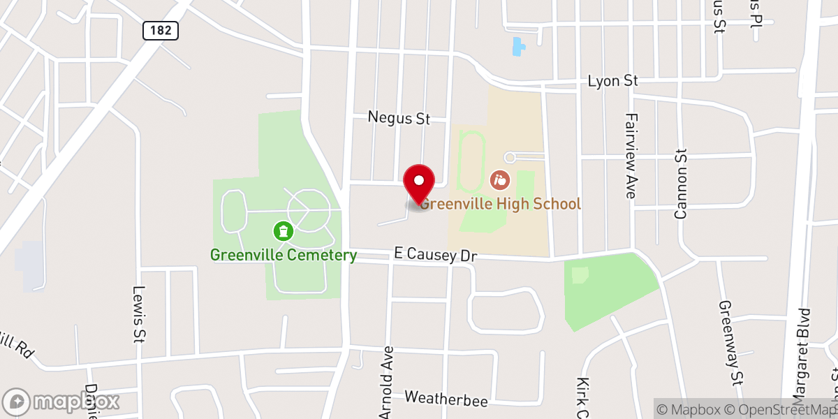Map showing location of First Presbyterian Church
