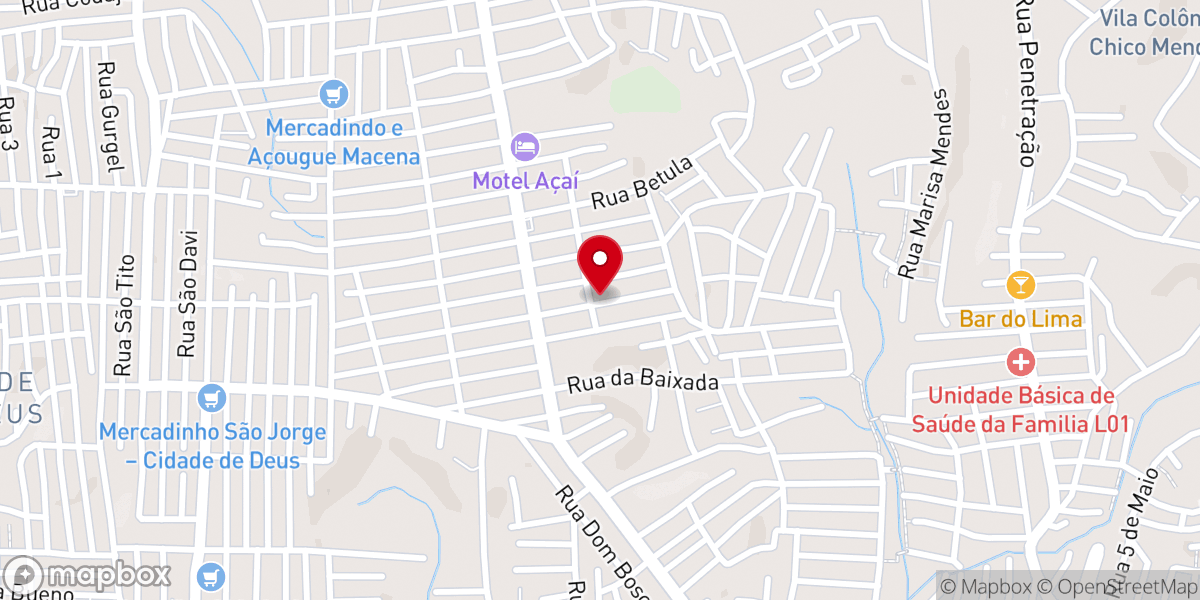 Map showing location of IPUB - Igreja Pentecostal Unida do Brasil - Cidade de Deus 1