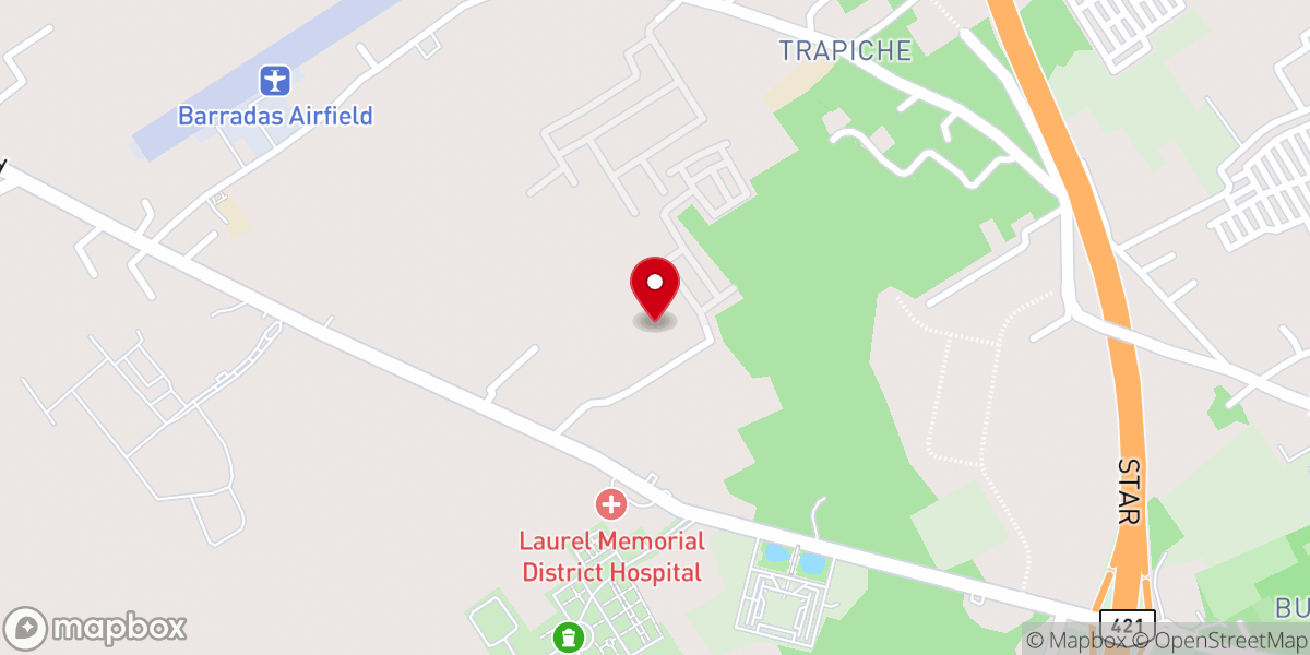 Map showing location of St. Augustine Parish