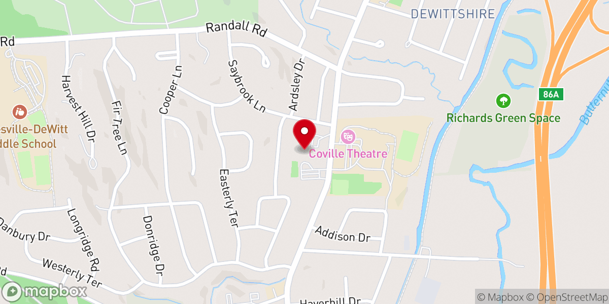 Map showing location of Pebble Hill Presbyterian Church