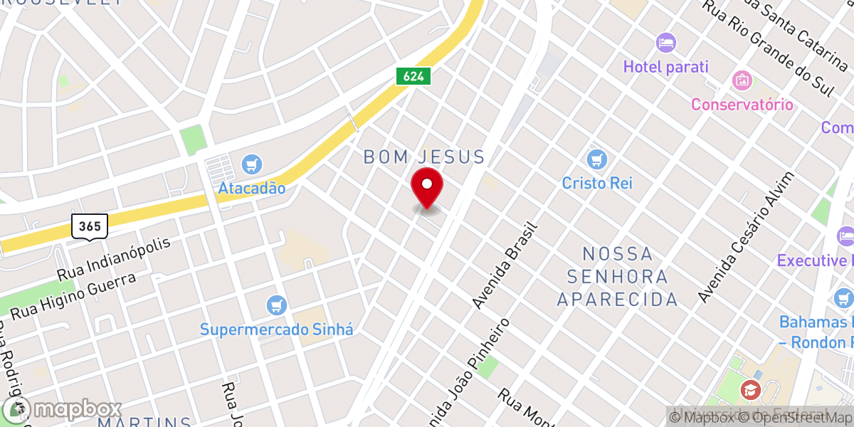 Map showing location of Paróquia Bom Jesus