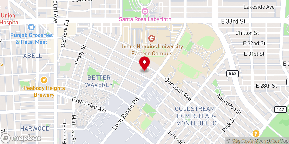 Map showing location of Garden of Prayer Baptist Church