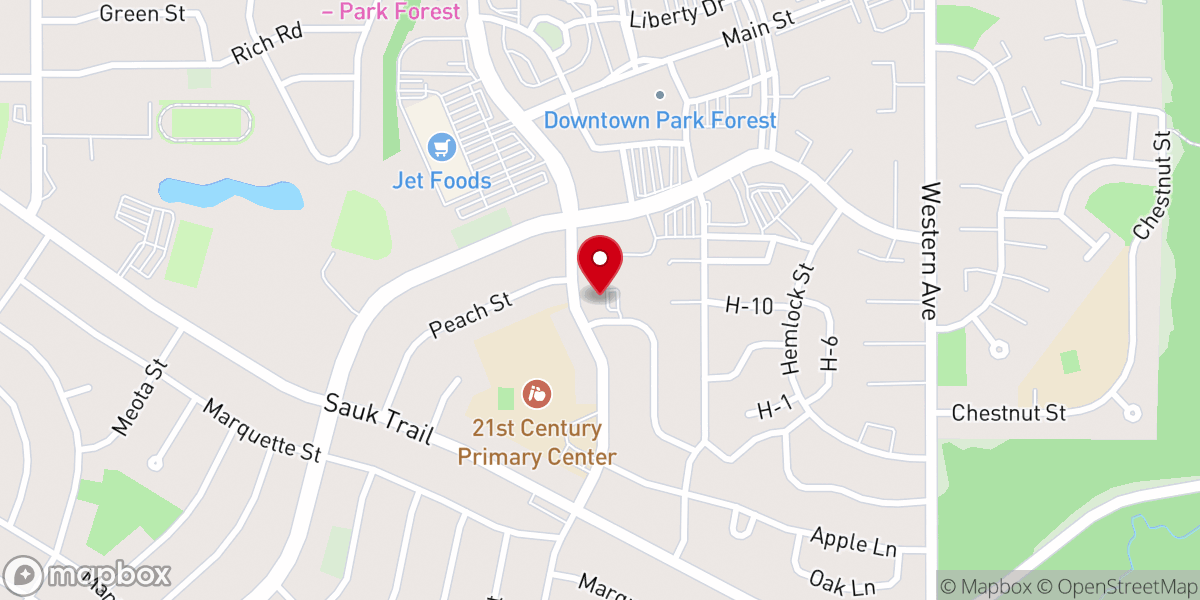 Map showing location of Abundant Life Church