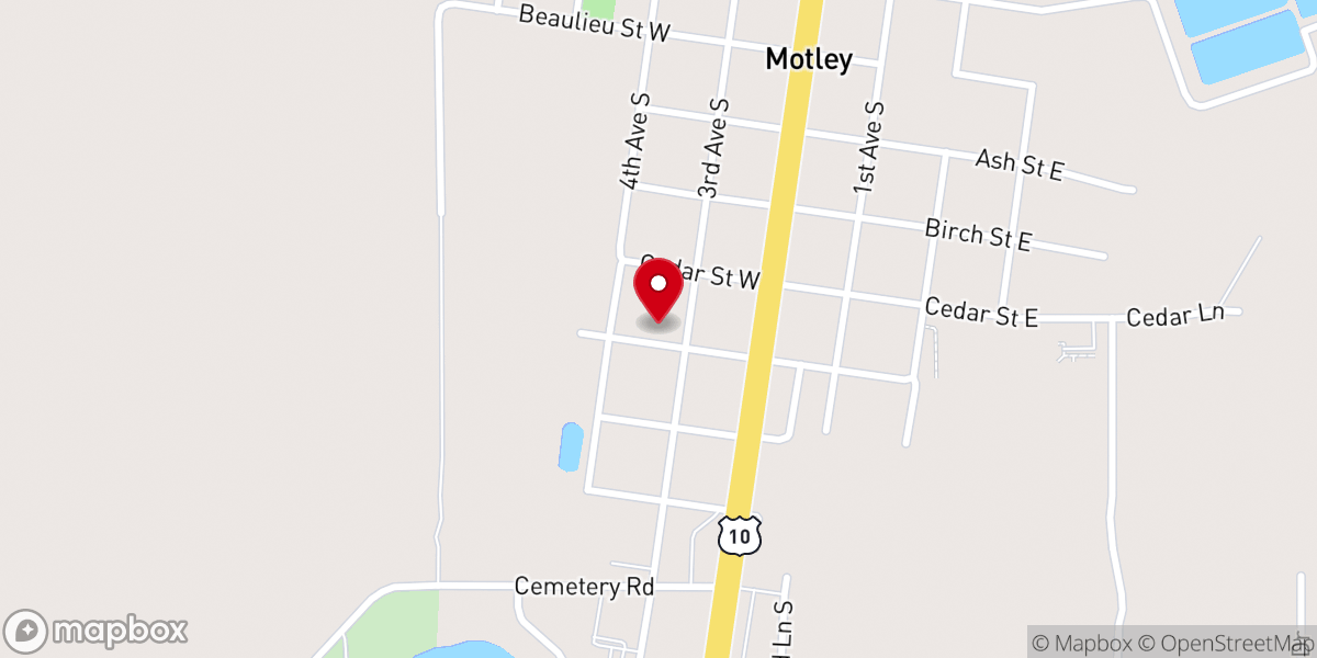 Map showing location of St John's Lutheran Church