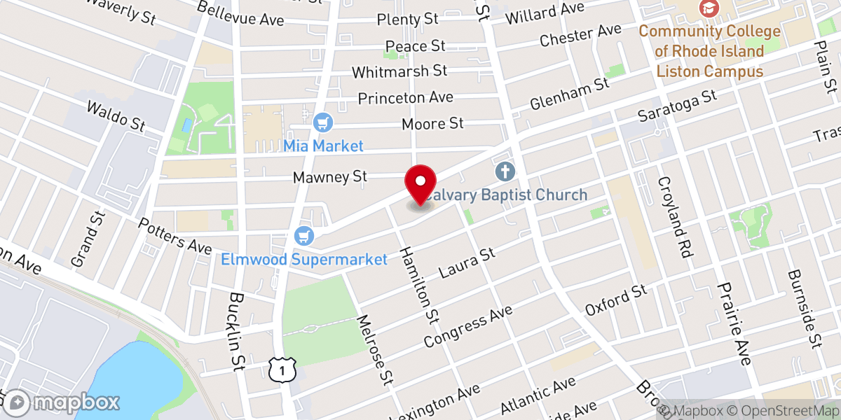 Map showing location of Faith Community Church