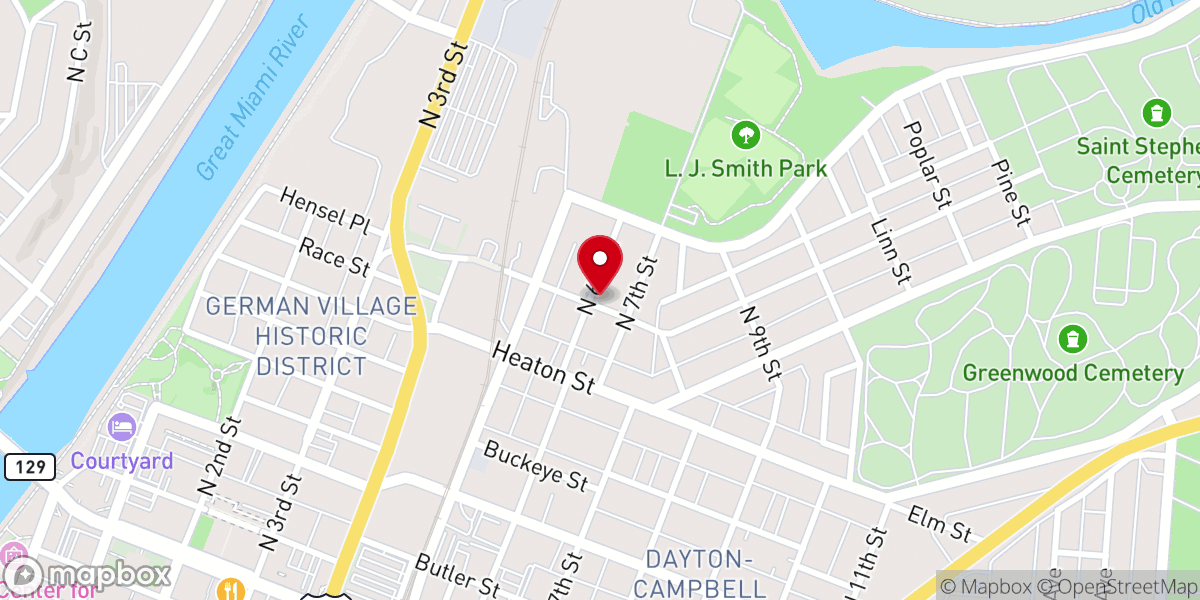 Map showing location of Friendship United Baptist Church