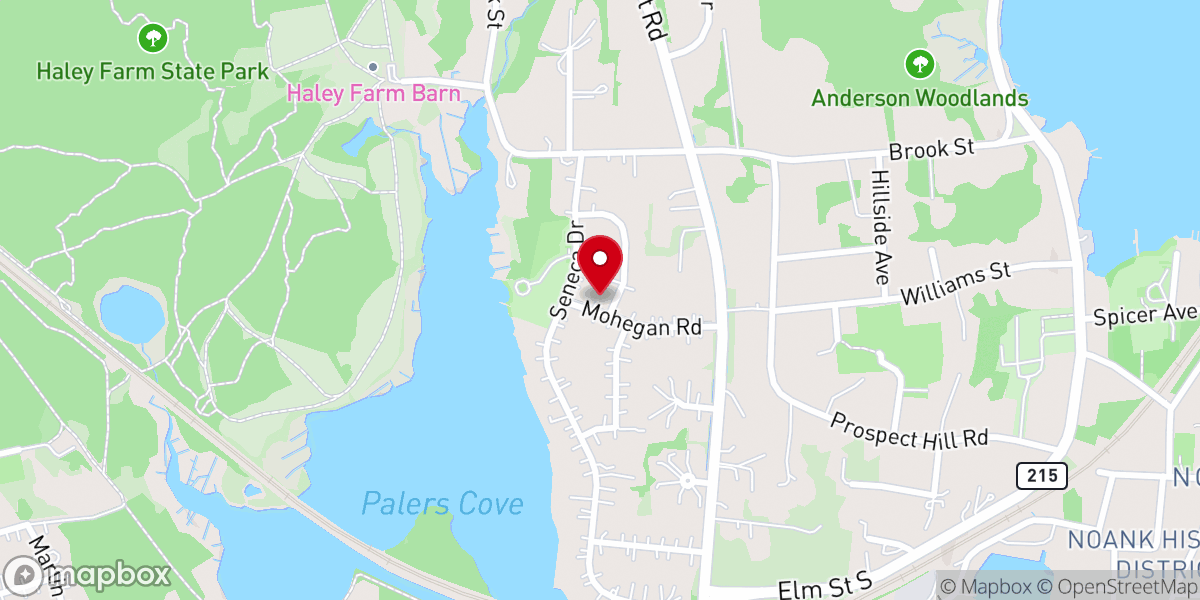 Map showing location of Mystic CT Justice of the Peace