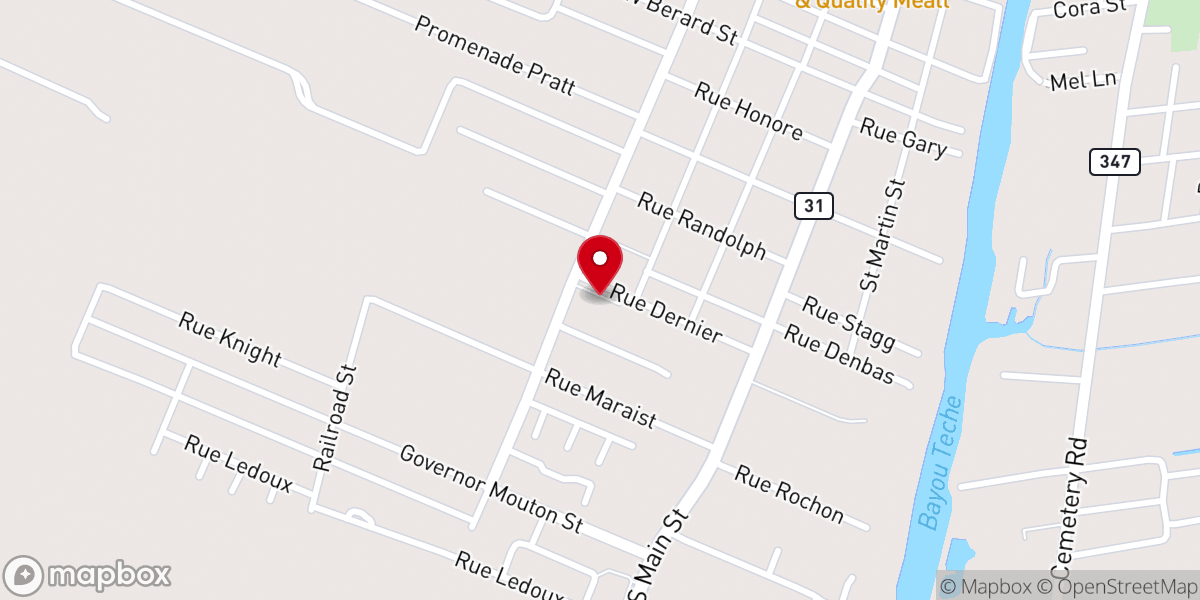 Map showing location of Saint Martin Parish Community Health Center