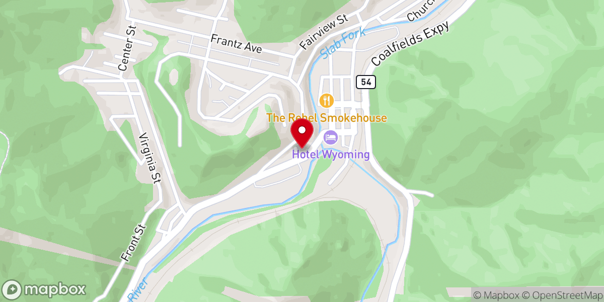 Map showing location of United Methodist Church