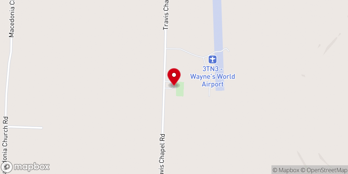 Map showing location of Travis Chapel Methodist Church