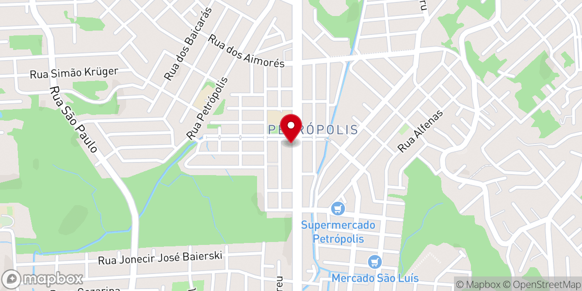 Map showing location of Igreja Batista no Petrópolis