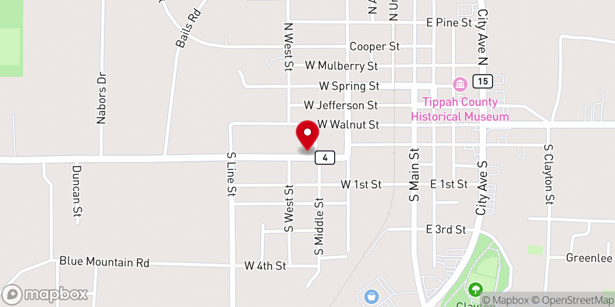 Map showing location of St. Paul United Methodist Church