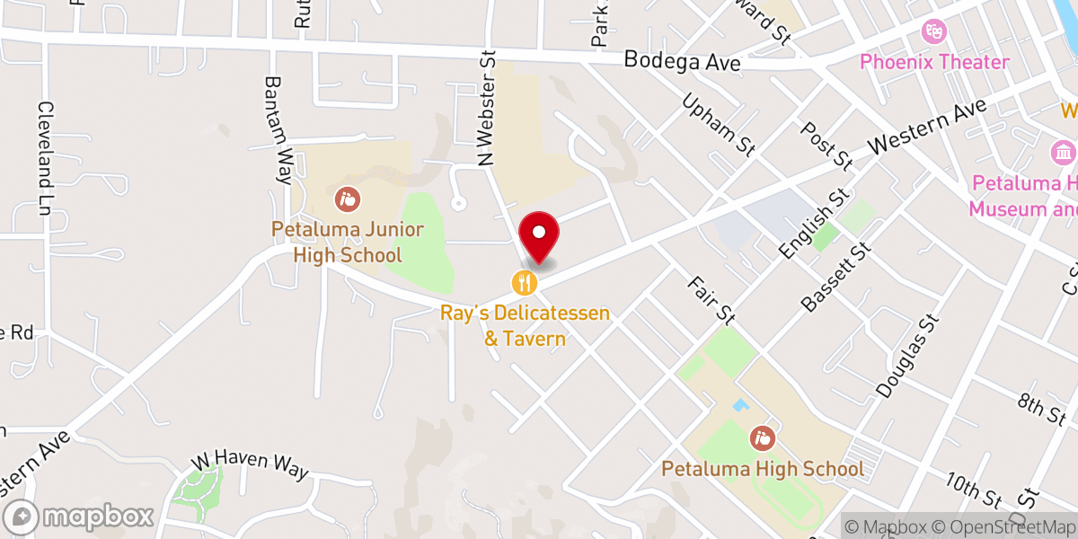 Map showing location of St Mary's Chapel of Petaluma