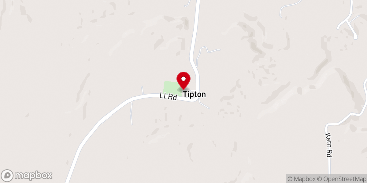 Map showing location of St Patrick Catholic Church-Tipton