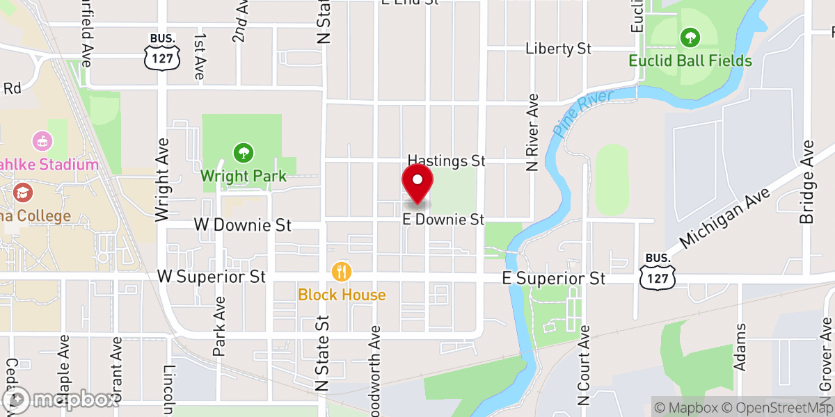 Map showing location of Alma United Methodist Church