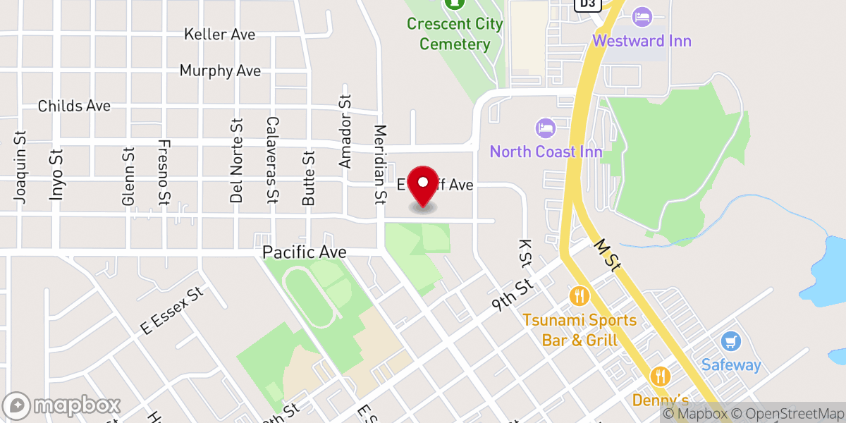 Map showing location of St Paul's Episcopal Church