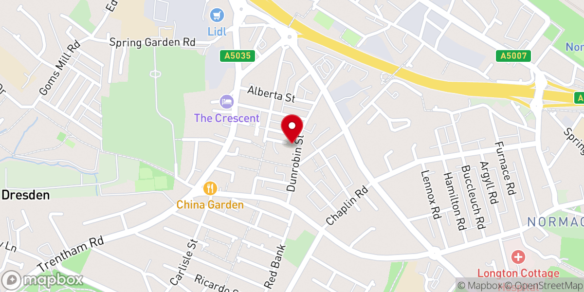Map showing location of Bethel Church