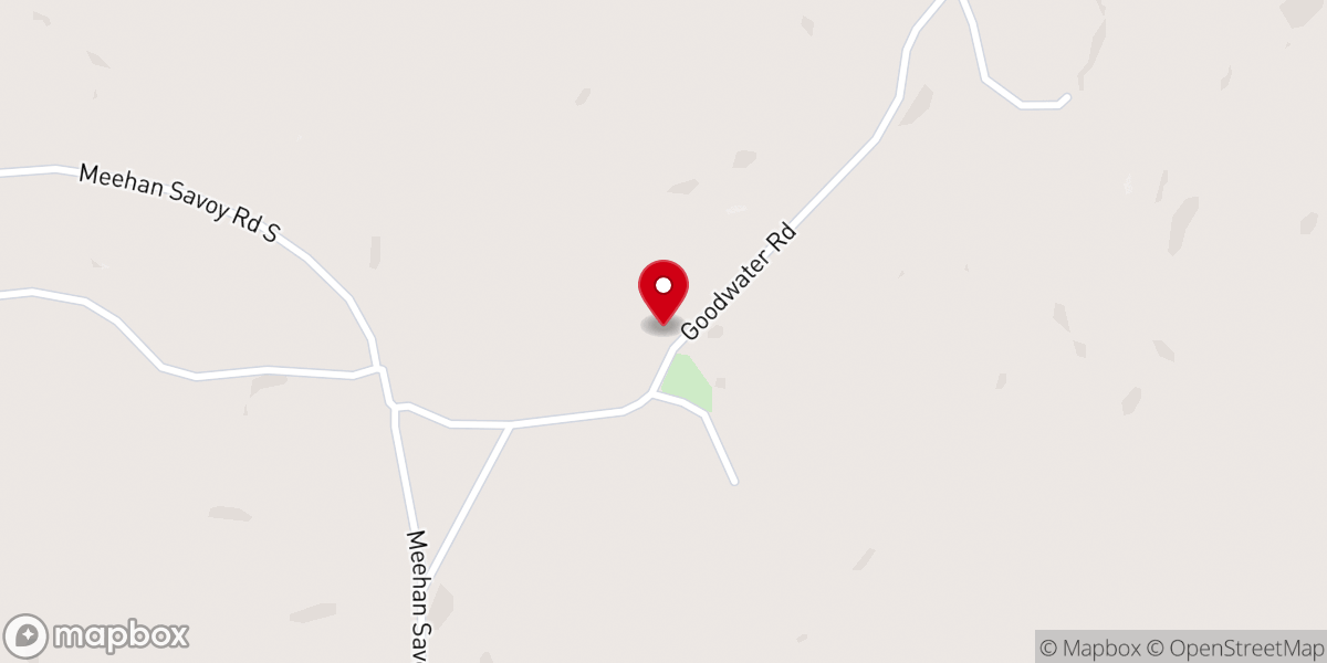 Map showing location of Goodwater Baptist Church