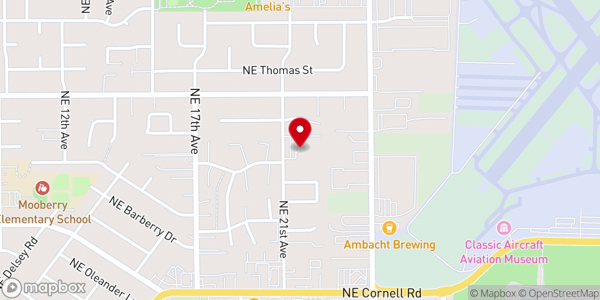 Map showing location of Church of the Nazarene