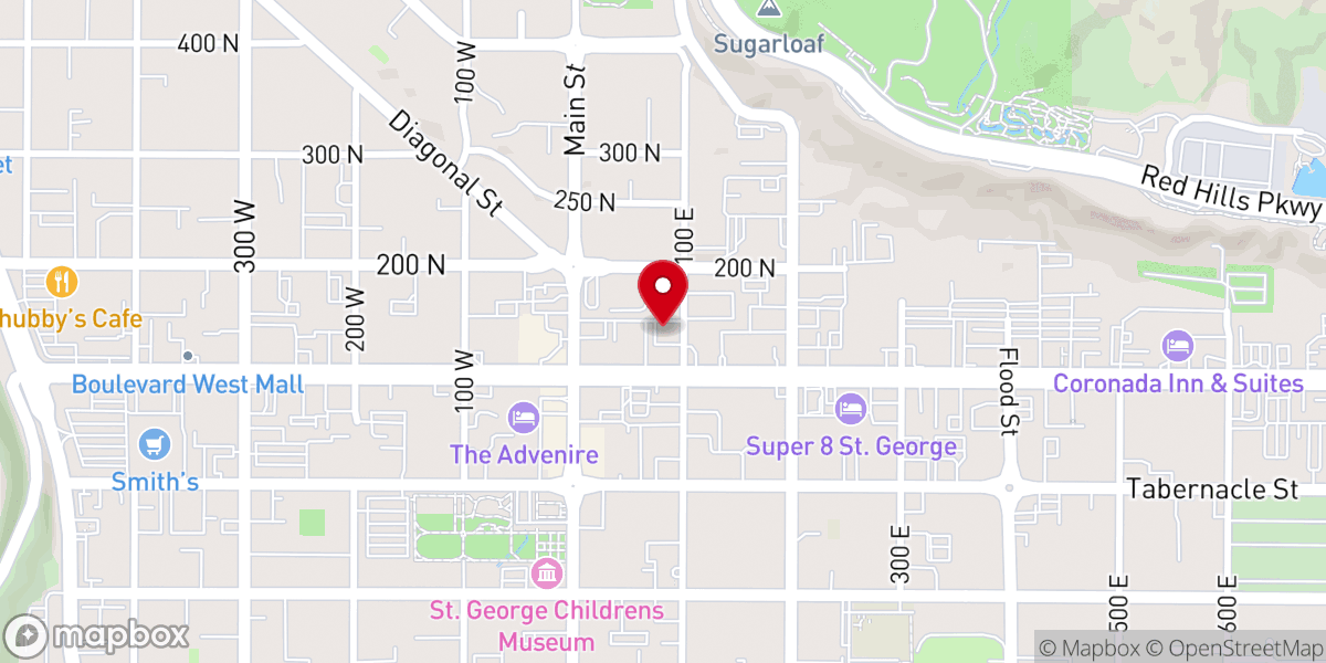 Map showing location of Daughters of Utah Pioneers