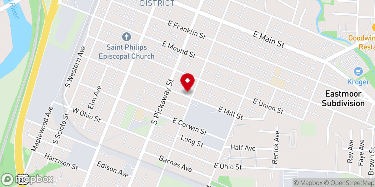 Map showing location of Calvary Global Methodist Church