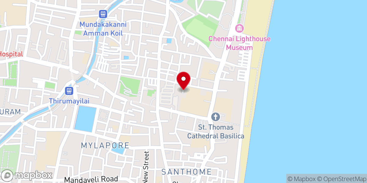 Map showing location of St. Thomas Orthodox Centre