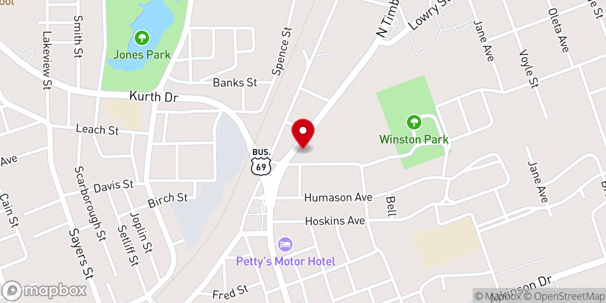 Map showing location of Timberland Unitarian Universalist Fellowship
