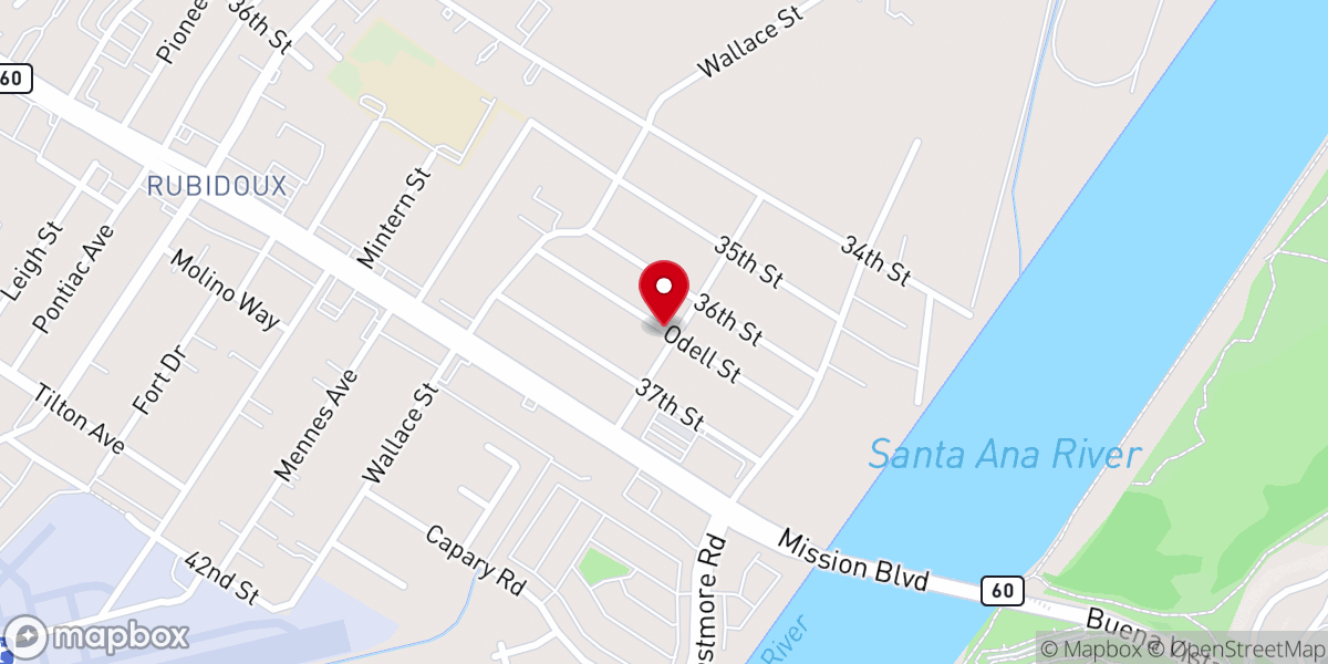 Map showing location of Bright Star Missionary Baptist