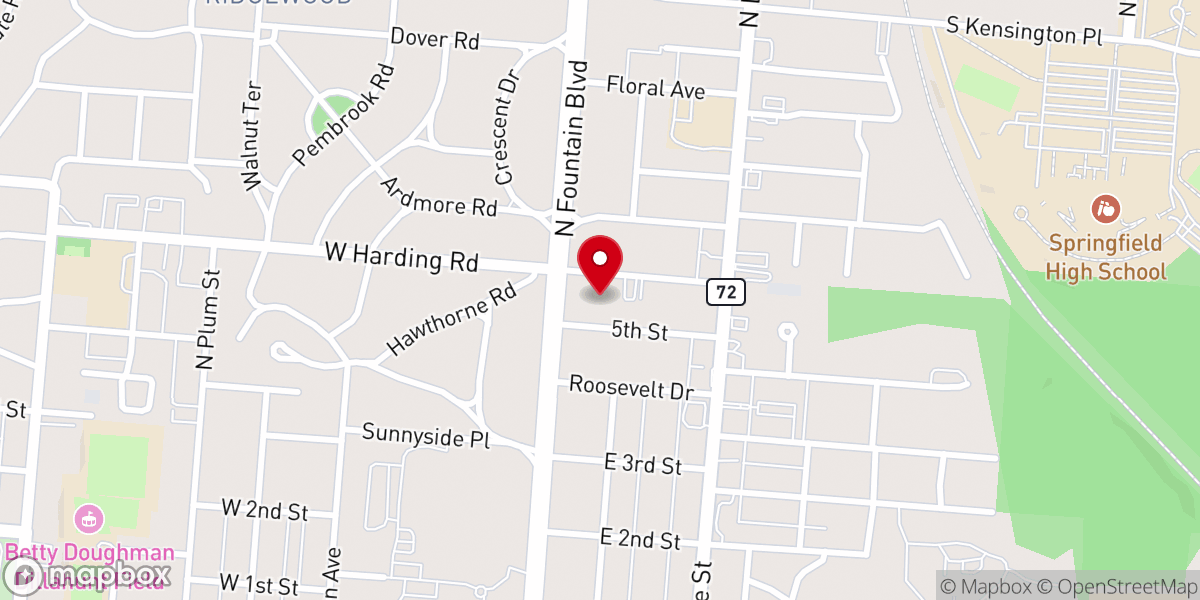 Map showing location of New Hope Church