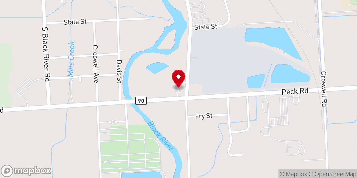 Map showing location of McDonald's