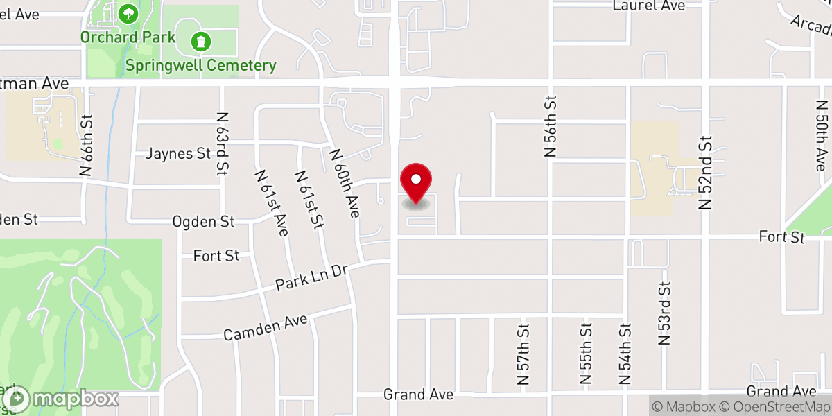 Map showing location of Fort Street Christian Church