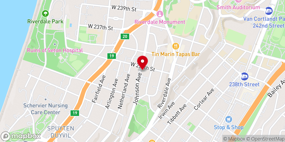 Map showing location of Inner Space Yoga
