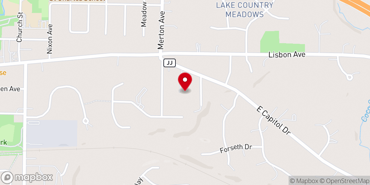 Map showing location of Zion Evangelical Lutheran Church
