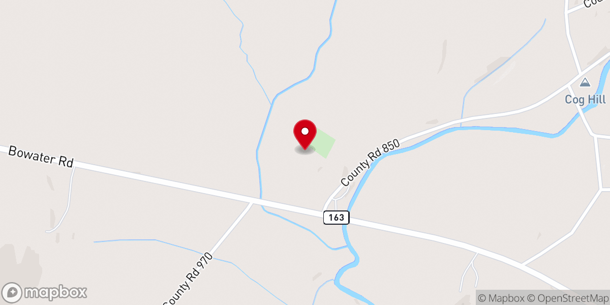 Map showing location of Old Salem Baptist Church