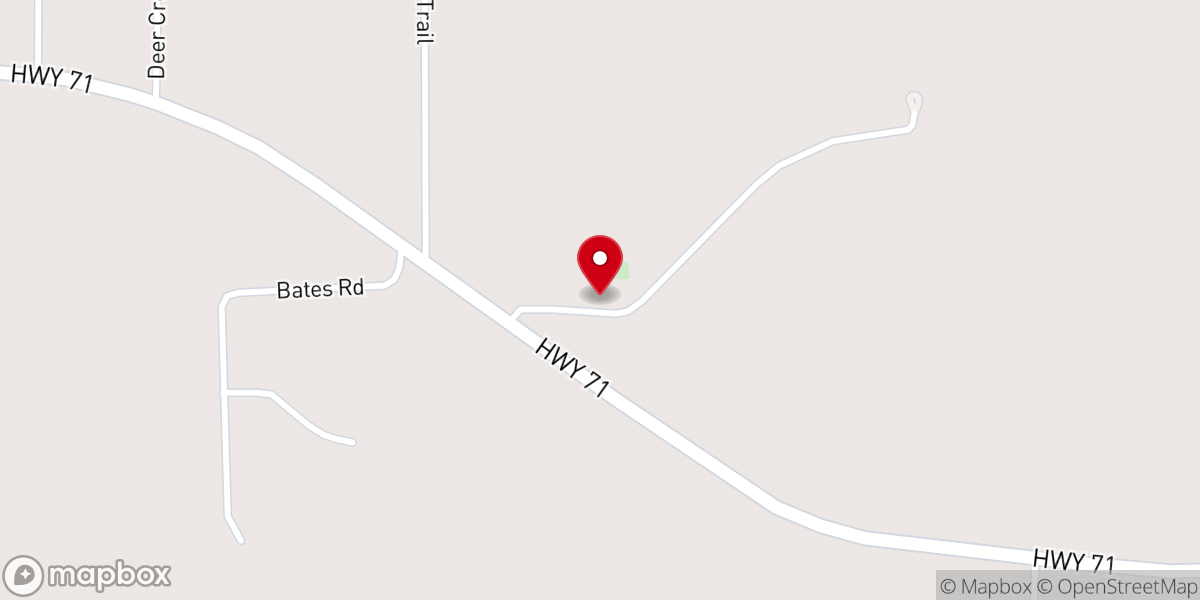 Map showing location of Union Hall Baptist Church