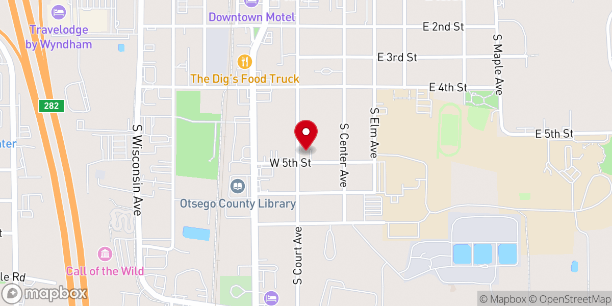 Map showing location of Our Savior Lutheran Church