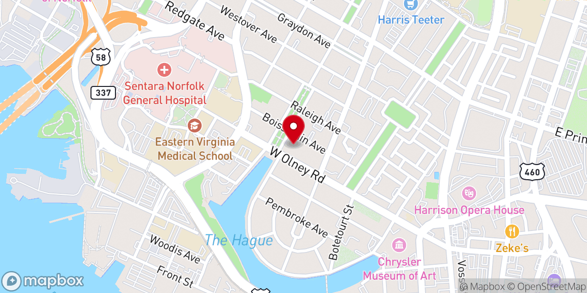 Map showing location of Christ & St. Luke's Episcopal Church