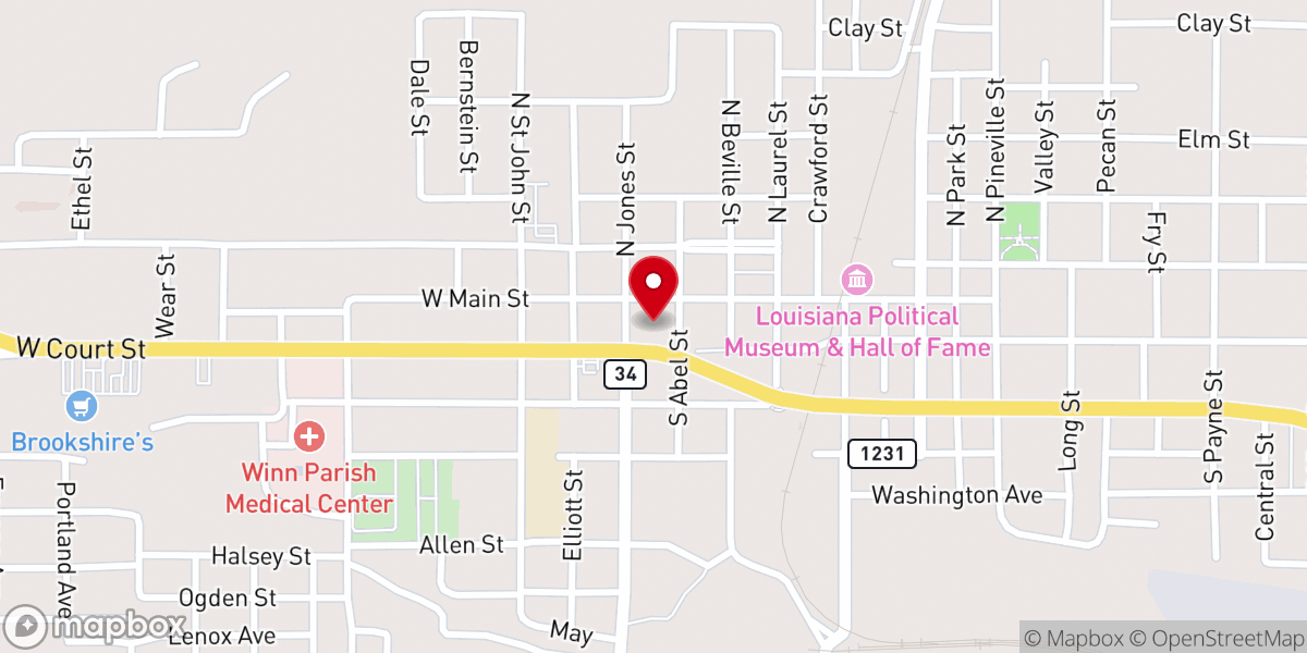Map showing location of Winn Parish Clerk of Court