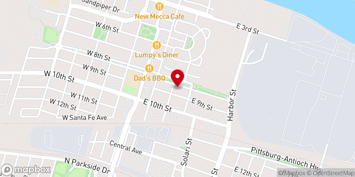 Map showing location of Bethel Baptist Bible Church