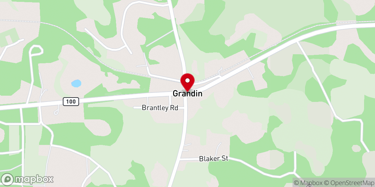 Map showing location of Grandin